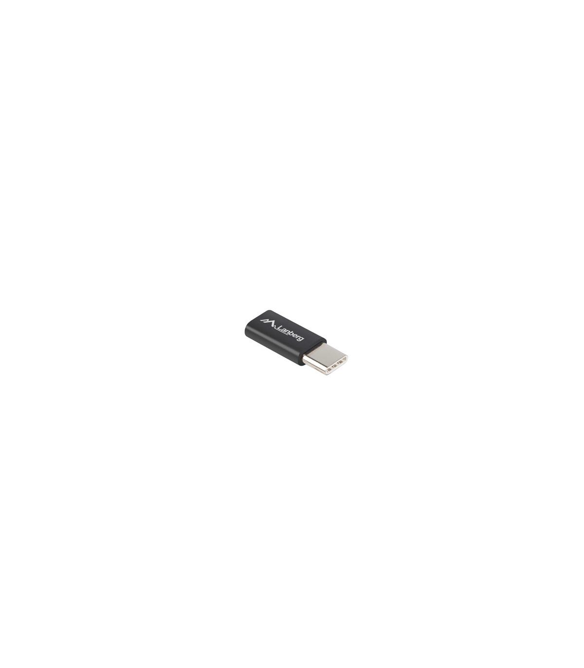 Adaptador lanberg usb 2.0 tipo c macho -  micro - b hembra negro