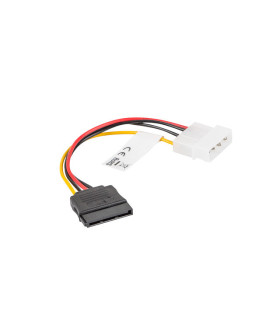 Cable lanberg alimentacion molex macho a sata hembra 15 cm