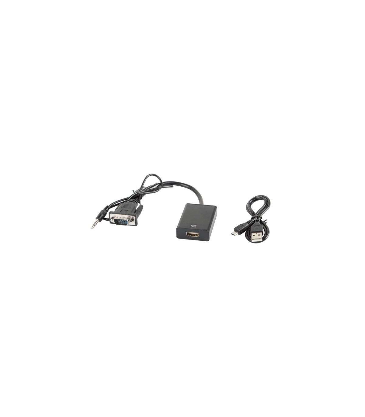 Adaptador lanberg vga macho+audio 3.5mm jack -  hdmi hembra