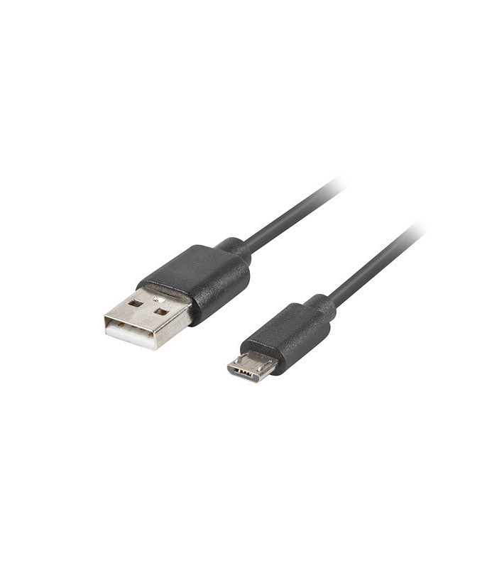 Cable usb lanberg 2.0 macho -  micro usb macho quick charge 3.0 1.8m negro