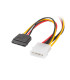 Cable lanberg alimentacion molex macho a 2x sata hembra 15 cm