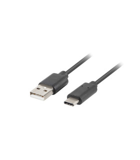 Cable usb lanberg 2.0 macho -  usb tipo c macho 0.5m negro