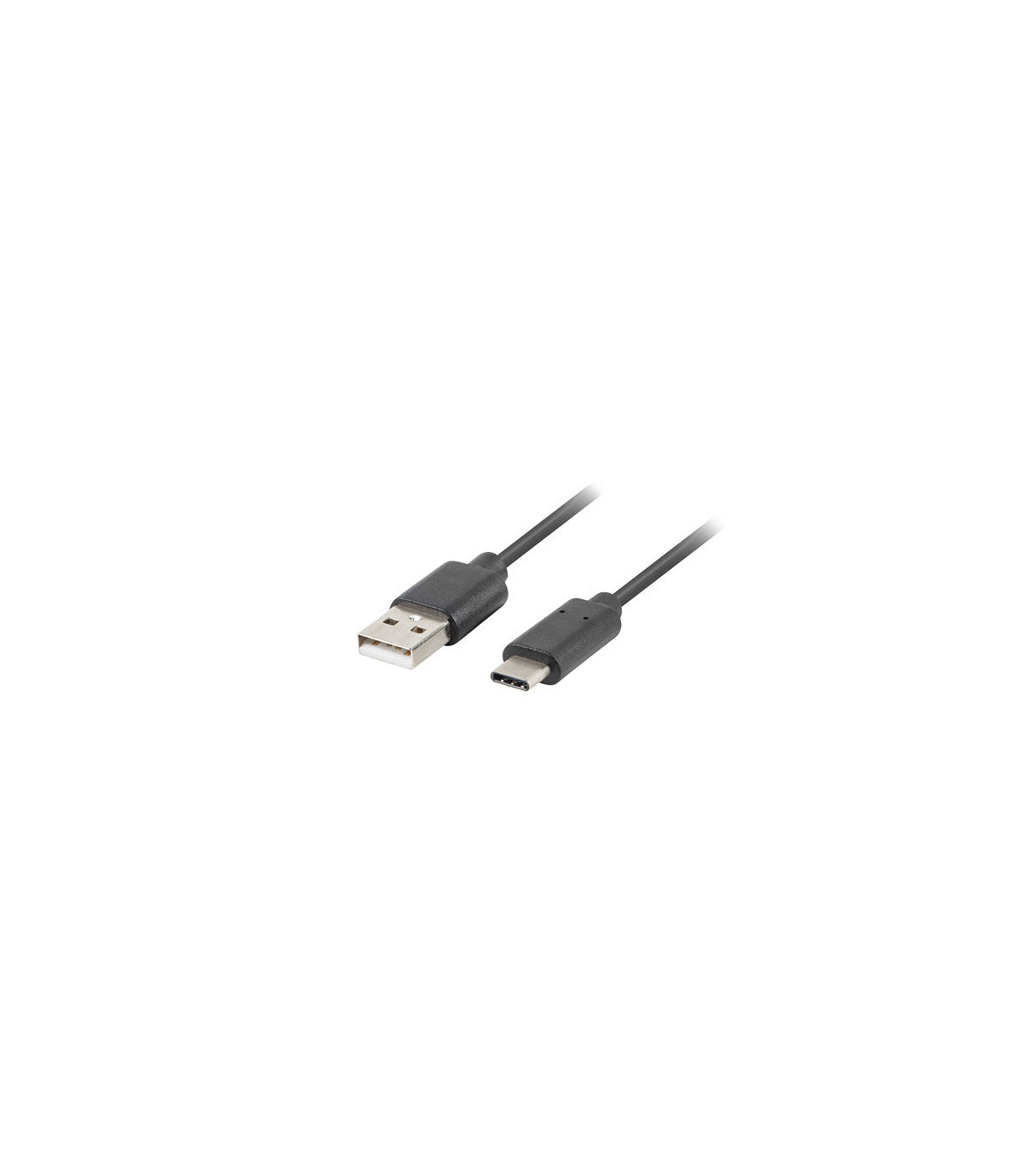 Cable usb lanberg 2.0 macho -  usb tipo c macho 0.5m negro