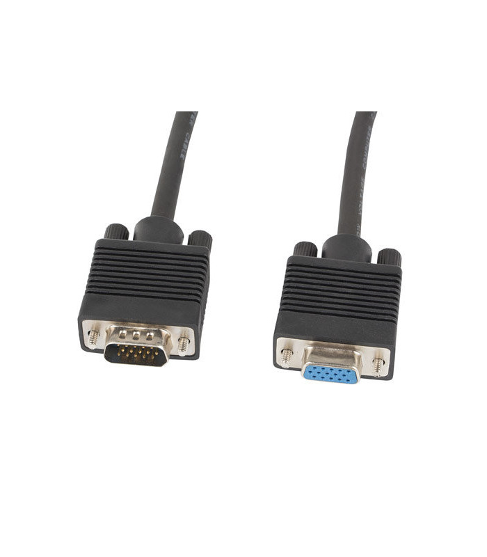 Cable lanberg vga macho hembra ferrita negro 1.8 m