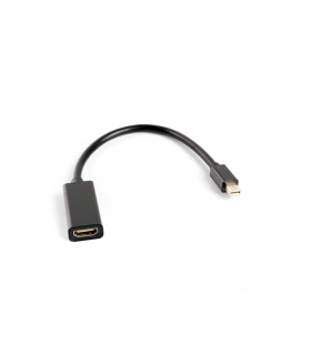 Adaptador lanberg minidisplayport macho -  hdmi hembra 20cm negro