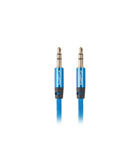 Cable estereo lanberg jack 3.5mm macho - jack 3.5mm macho 1m azul