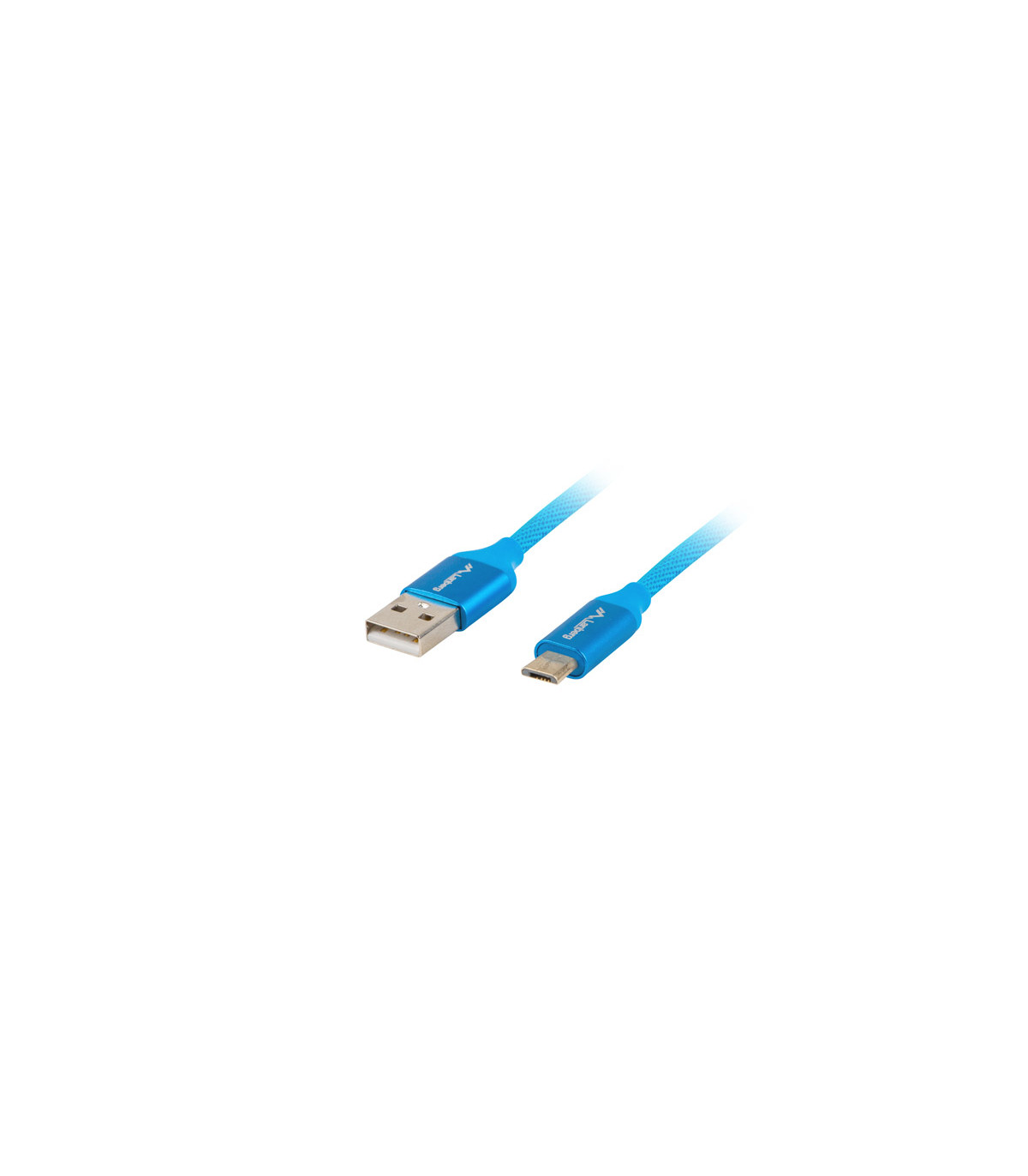 Cable usb lanberg 2.0 macho - micro usb macho quick charge 3.0 1m azul