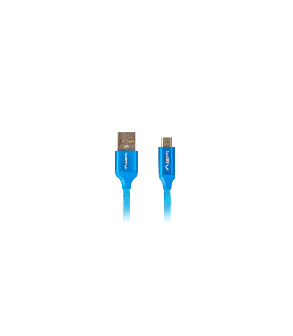 Cable usb lanberg 2.0 macho - micro usb macho quick charge 3.0 1m azul