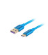 Cable usb lanberg 2.0 macho - usb tipo c macho 5a 1m azul
