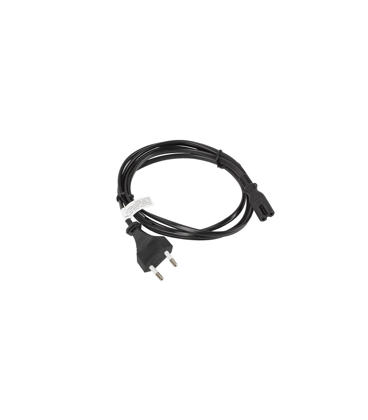 Cable lanberg de alimentacion ocho cee 7 - 16 a iec320 c7 euro (radio) negro 1.8 m