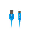 Cable usb lanberg 2.0 macho - usb tipo c macho quick charge 3.0 0.5m azul
