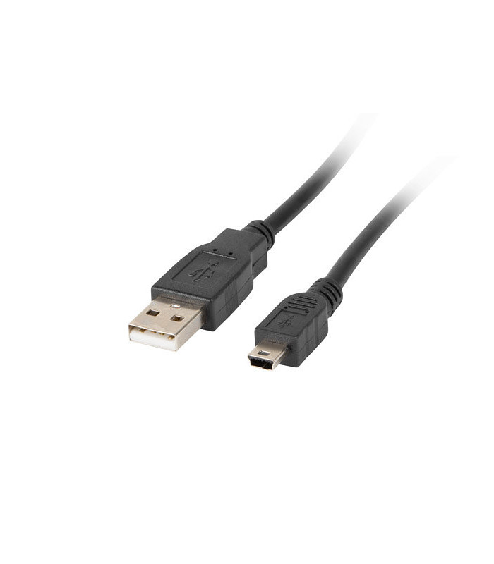 Cable usb lanberg 2.0 macho - mini usb macho ferrita 1.8m negro