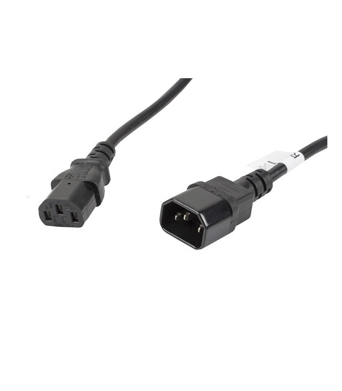 Cable alargador lanberg alimentacion cpu iec320 c13 h -  iec320 c14 m vde 5m