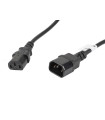 Cable alargador lanberg alimentacion cpu iec320 c13 h - iec320 c14 m vde 5m
