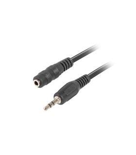 Cable lanberg estereo jack 3.5 mm macho a jack 3.5 mm hembra negro 1.5 m