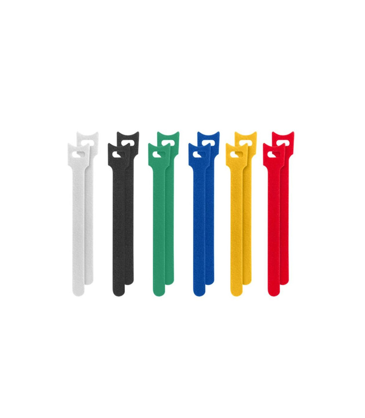Tiras de velcro lanberg pack 12 uds 12mmx15cm multicolor
