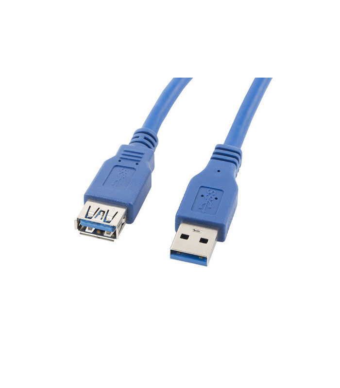Cable alargador lanberg usb 3.0 macho hembra 1.8m azul