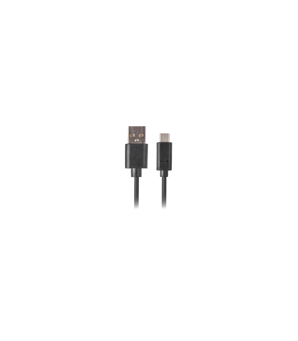 Cable usb lanberg 2.0 macho -  usb tipo c macho quick charge 3.0 0.5m negro