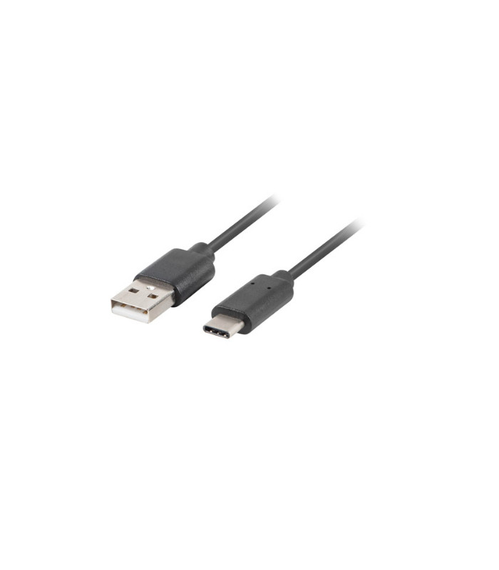 Cable usb lanberg 2.0 macho -  usb tipo c macho quick charge 3.0 0.5m negro