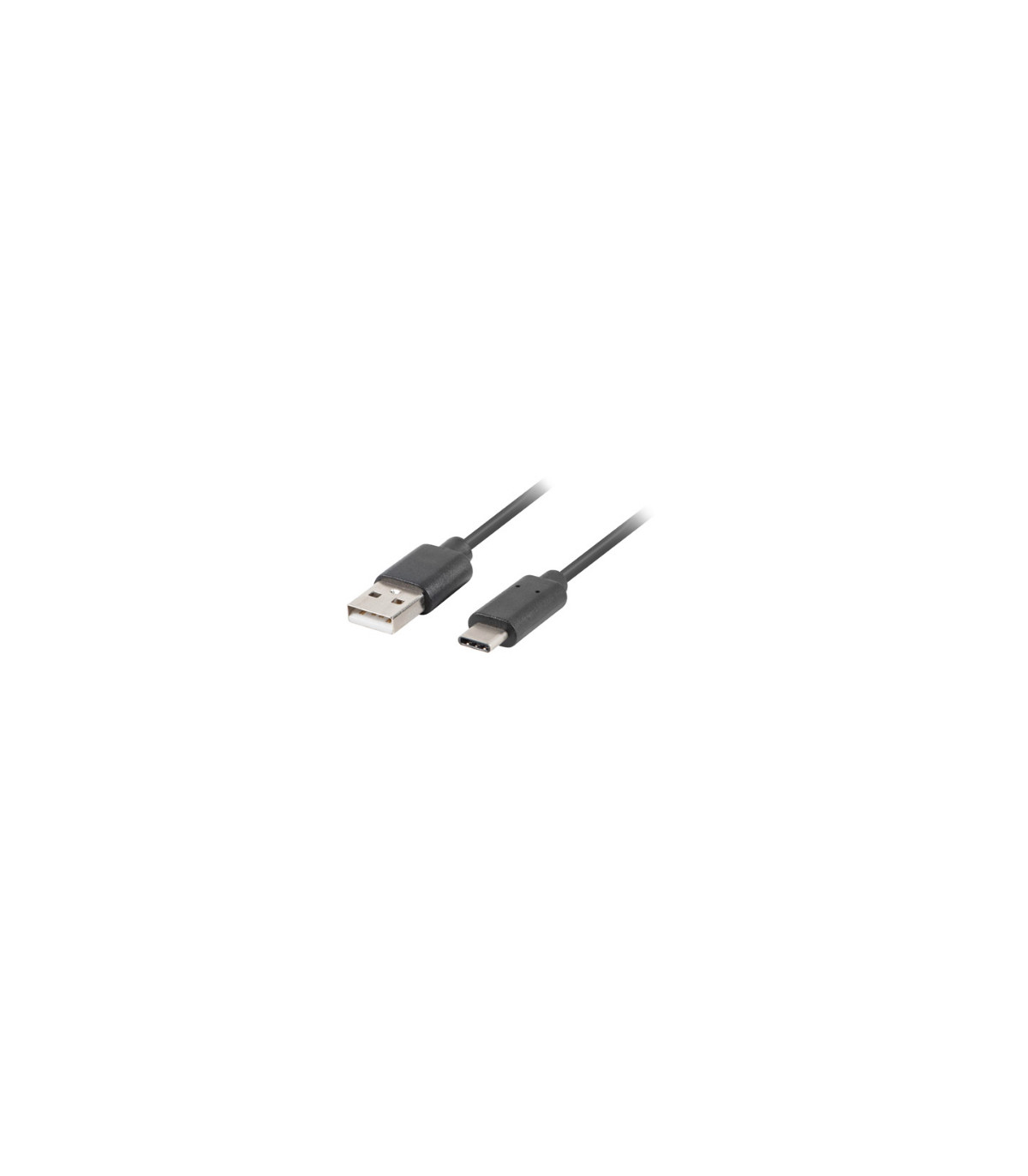 Cable usb lanberg 2.0 macho -  usb tipo c macho quick charge 3.0 0.5m negro