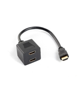 Adaptador lanberg hdmi macho -  hdmi hembra x2 splitter 20cm