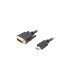 Cable hdmi lanberg macho -  dvi - d 18+1 macho single link 1.8m negro