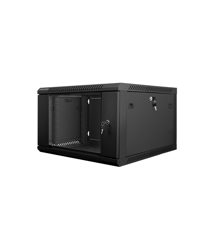 Armario rack lanberg 6u 600x600x368 auto ensamblado 19 pulgadas pulgadas hasta 60 kg negro