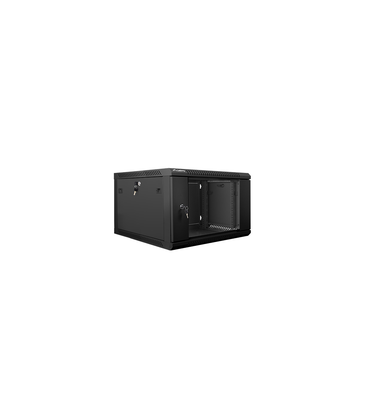 Armario rack lanberg 6u 600x600x368 auto ensamblado 19 pulgadas pulgadas hasta 60 kg negro
