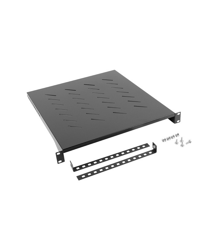 Bandeja lanberg fija 1u 483x500 mm hasta 25 kg rack de 19 negro