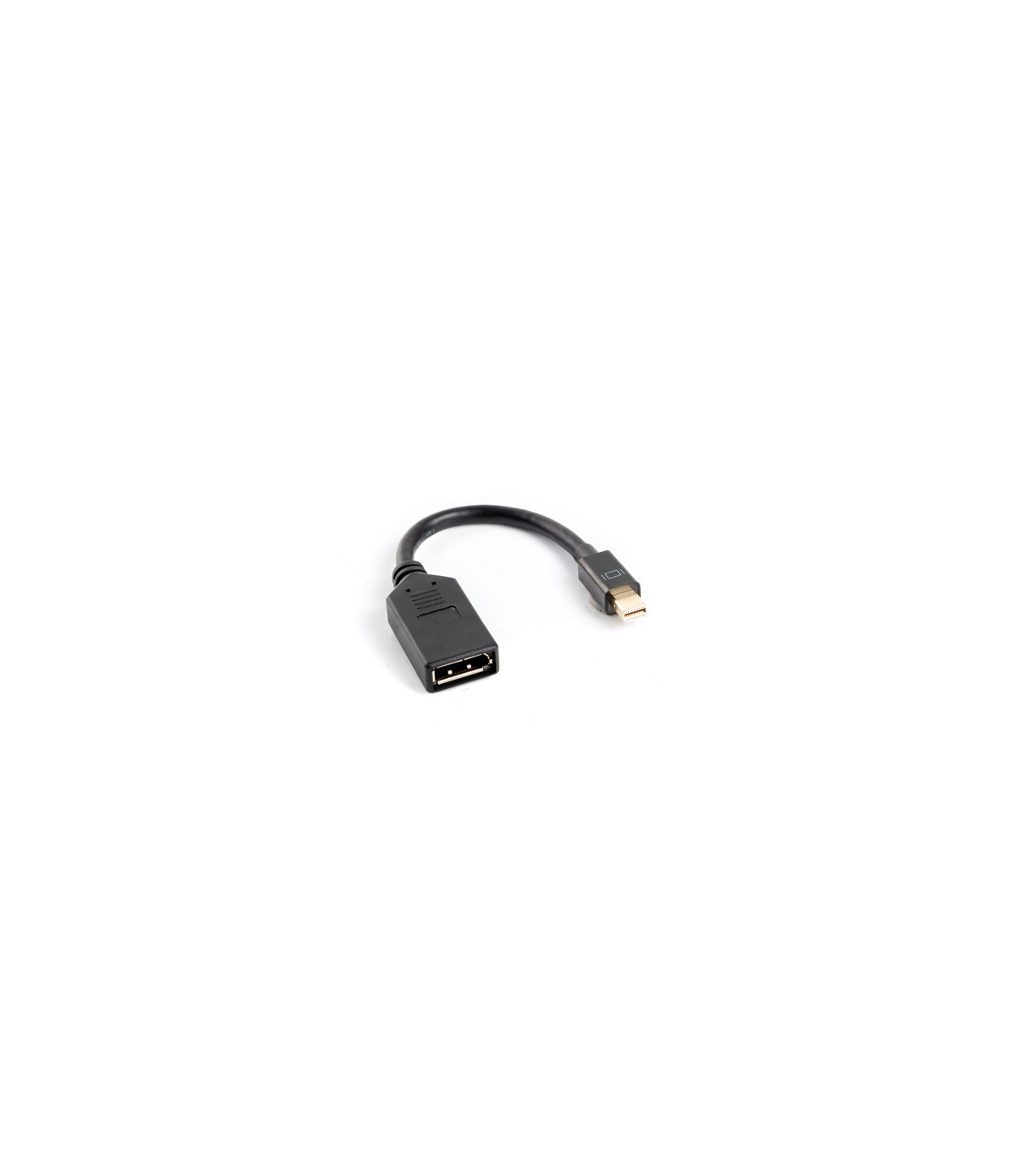 Adaptador lanberg mini displayport macho a displayport hembra cable 10 cm negro