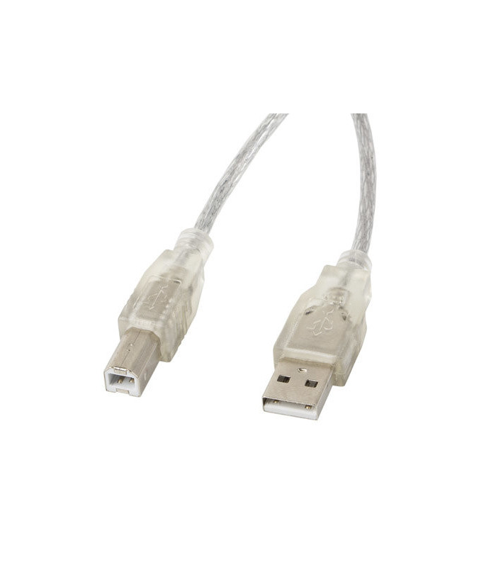 Cable impresora lanberg usb a -  usb b macho - macho ferrita 3m transparente