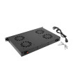 Panel ventilacion lanberg lcd 4 ventiladores termostato 230v 1u rack 19 negro