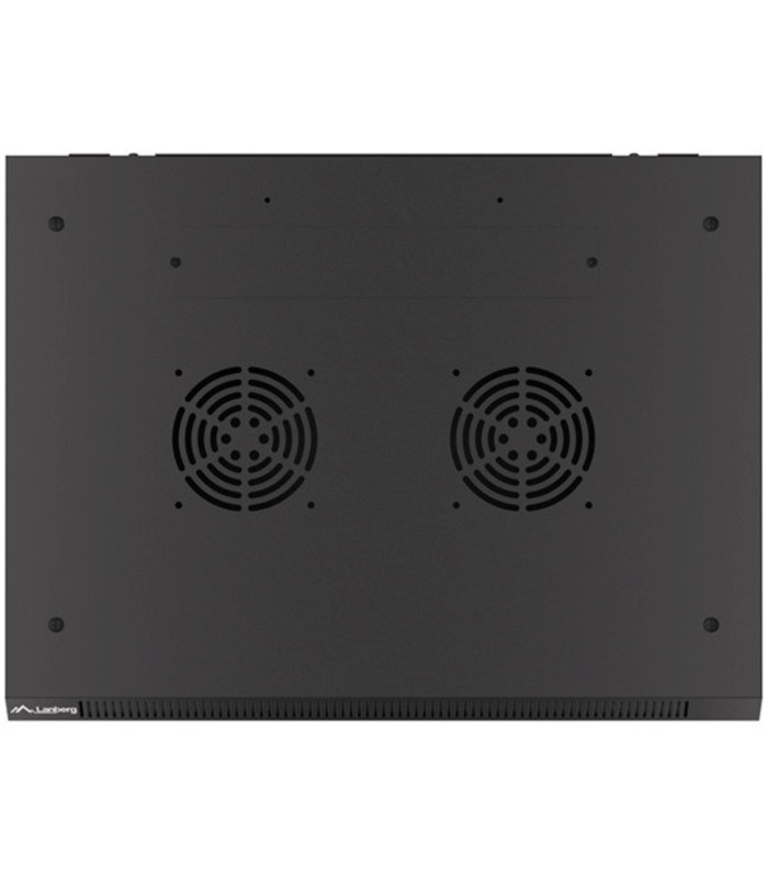 Armario lanberg 19 pulgadas 9u 600x450x507 flat pack puerta cristal negro