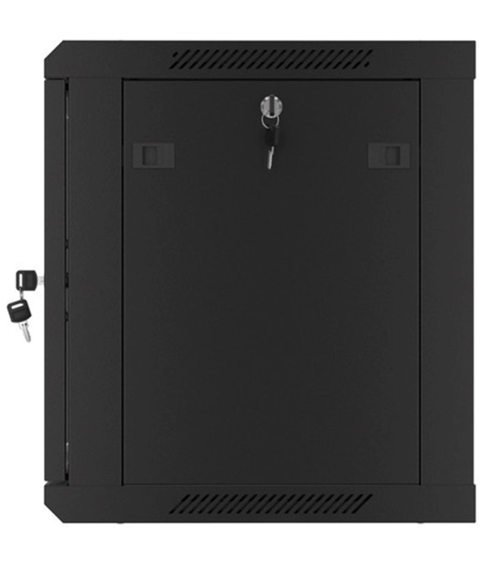 Armario lanberg 19 pulgadas 9u 600x450x507 flat pack puerta cristal negro