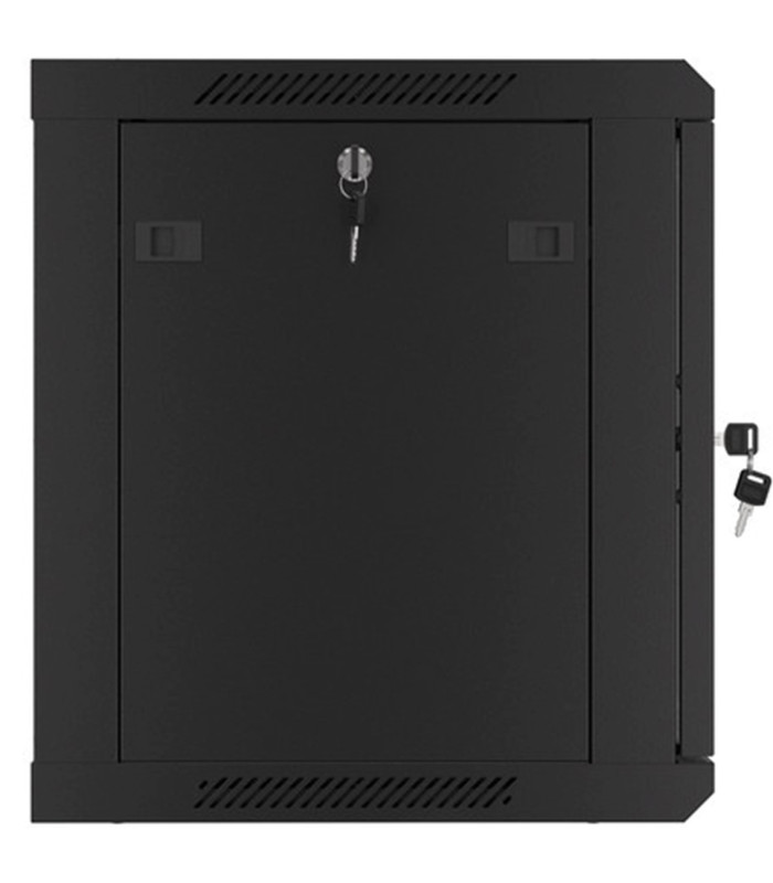 Armario lanberg 19 pulgadas 9u 600x450x507 flat pack puerta cristal negro