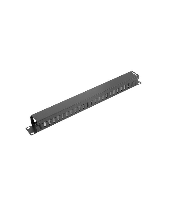 Organizador de cables lanberg metalico 1u tipo a rack 19 negro
