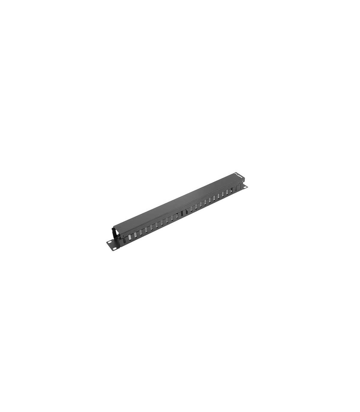 Organizador de cables lanberg metalico 1u tipo a rack 19 negro