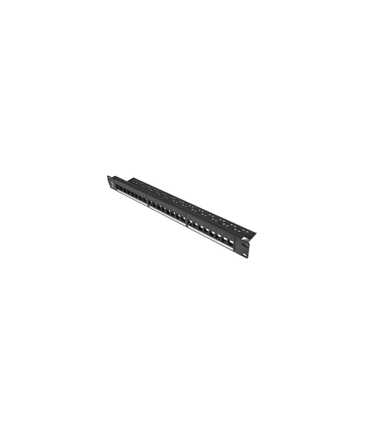 Patch panel lanberg 24 puertos 1u rack 19 para modulos keystone negro