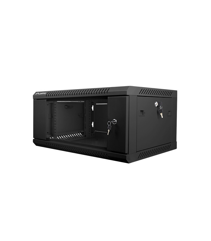 Armario rack lanberg 4u 600x450x279 auto ensamblado 19 pulgadas hasta 60 kg negro