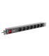 Regleta lanberg 1u 16a rack 19 7x socket negro 2m