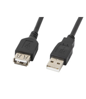 Cable alargador lanberg usb 2.0 macho hembra 5m negro