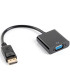 Adaptador lanberg displayport 1.1 a vga 20cm negro