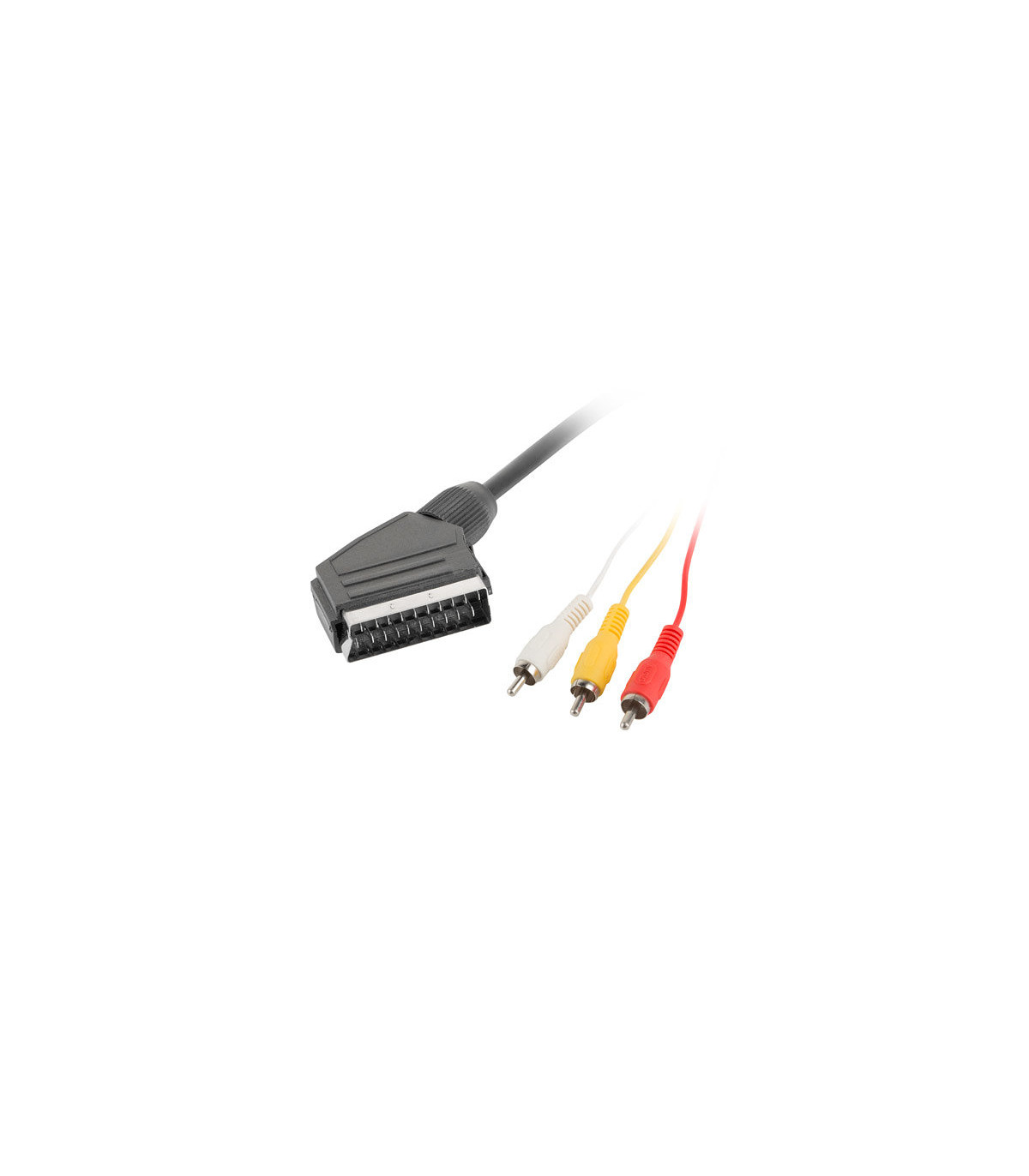 Cable euroconector lanberg macho - 3x rca macho 1.8m