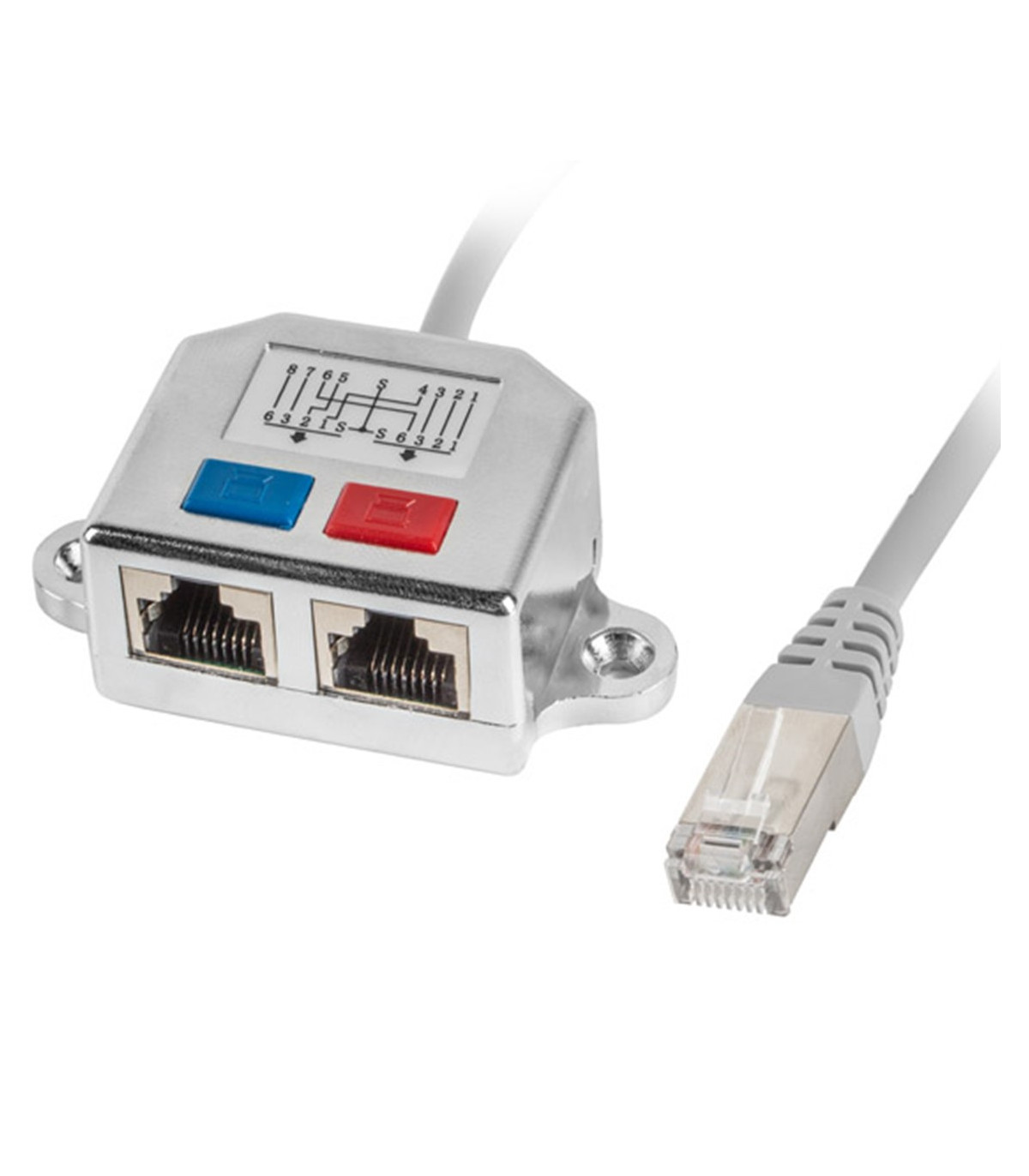 Adaptador lanberg splitter ethernet ftp rj45 a 2x rj45