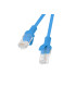 Cable red lanberg latiguillo cat.6 utp 0.25m azul fluke passed
