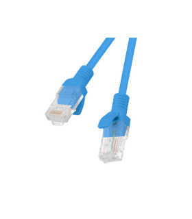 Cable red lanberg latiguillo cat.6 utp 0.25m azul fluke passed