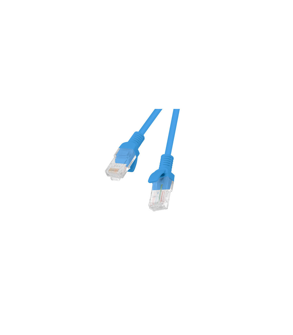 Cable red lanberg latiguillo cat.6 utp 0.25m azul fluke passed