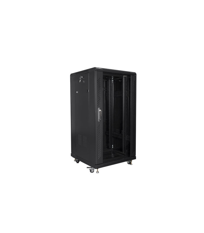 Armario rack lanberg 22u 600x600 autoensamblado 19 pulgadas hasta 60kg negro