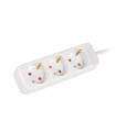 Regleta lanberg 3 tomas schuko blanca 1.5m