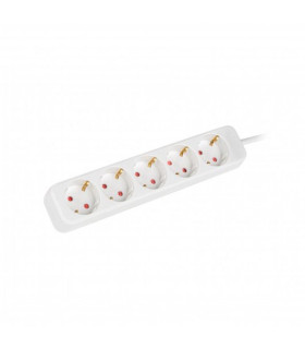 Regleta lanberg 5 tomas schuko blanca 3m